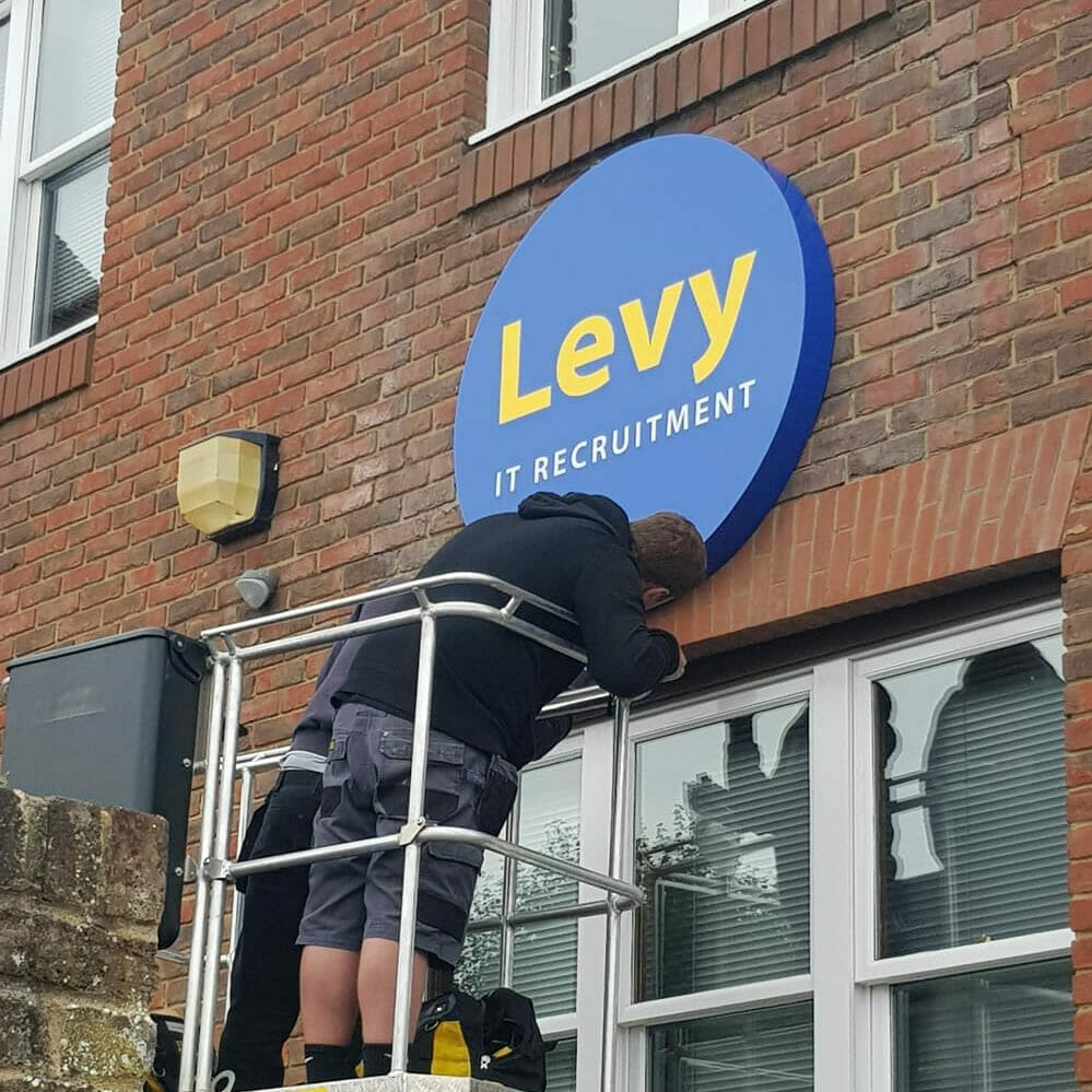 Levy Sign Installation